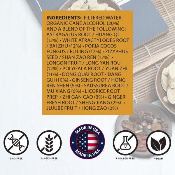 Version 1.0.0 Extracto líquido concentrado Ginseng y Longan tintura TCM