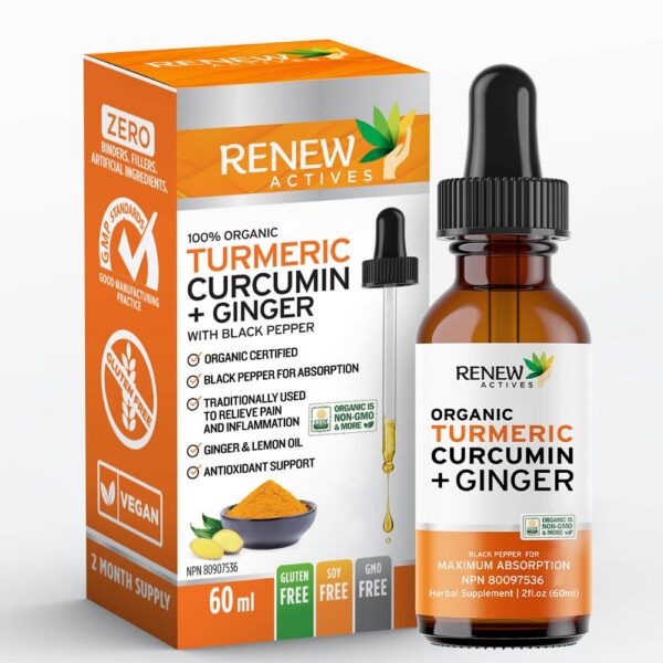 Extracto líquido cúrcuma Renew Actives botella frontal