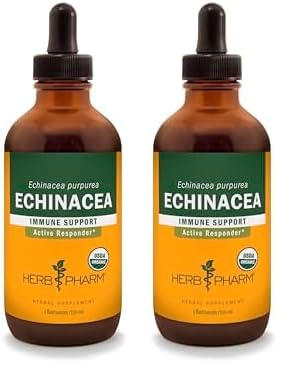 Extracto líquido de Echinacea orgánica certificado Herb Pharm botella frontal