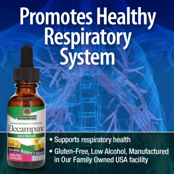 Extracto líquido elecampane Nature's Answer para salud pulmonar