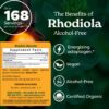 Extracto líquido para energía y resistencia de rhodiola orgánica