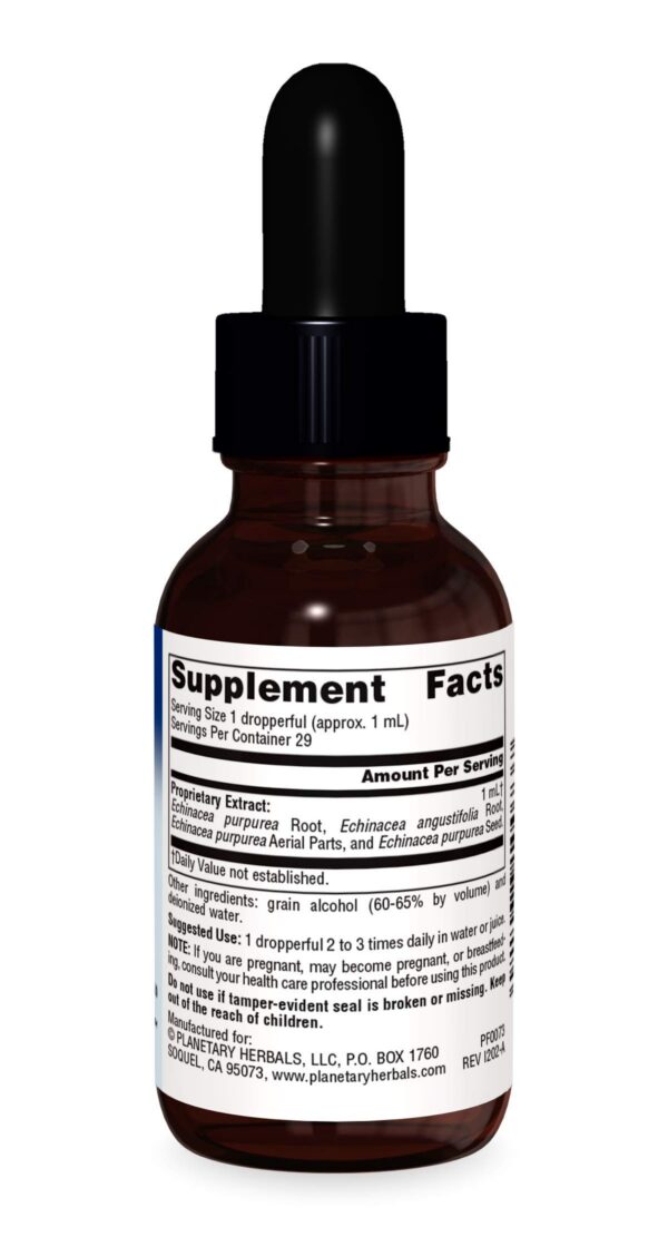 Extracto líquido de equinácea Planetary Herbals vista lateral