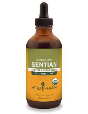 Version 1.0.0 Extracto líquido genciana orgánico 4 oz frasco Herb Pharm