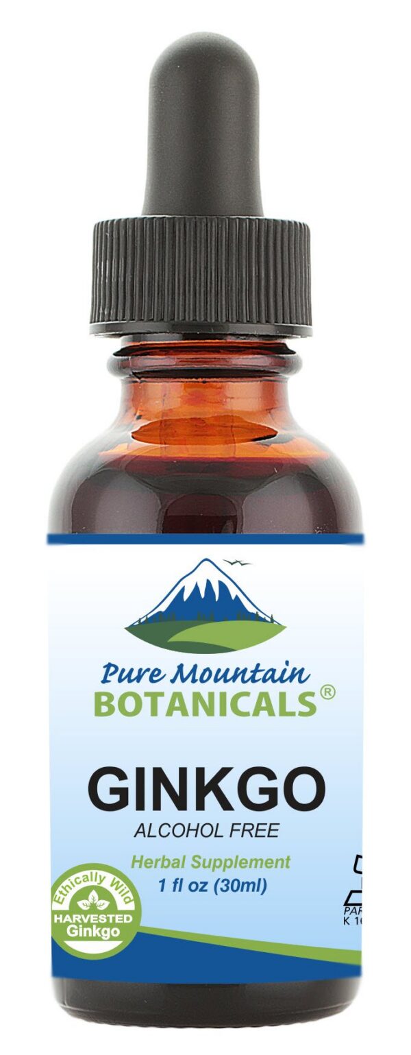 Extracto líquido Ginkgo Biloba sin alcohol Pure Mountain Botanicals