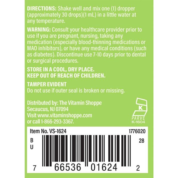 Extracto líquido Ginkgo Biloba The Vitamin Shoppe 60 ml