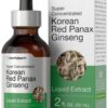 Extracto líquido de ginseng rojo coreano Horbäach botella frontal