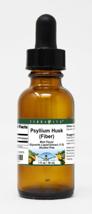 Extracto líquido glicerito psyllium sabor menta Terravita 1 oz