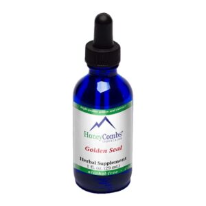 Extracto líquido de GoldenSeal sin alcohol en botella de 1 onza
