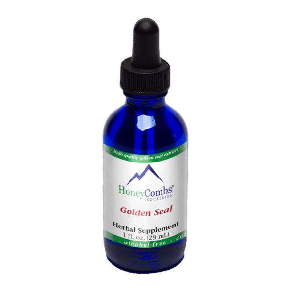 Extracto líquido de GoldenSeal sin alcohol en botella de 1 onza