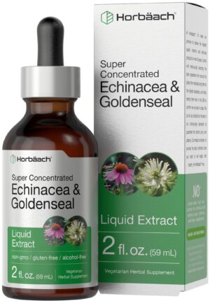 Extracto líquido Horbäach Equinácea y Goldenseal botella frontal