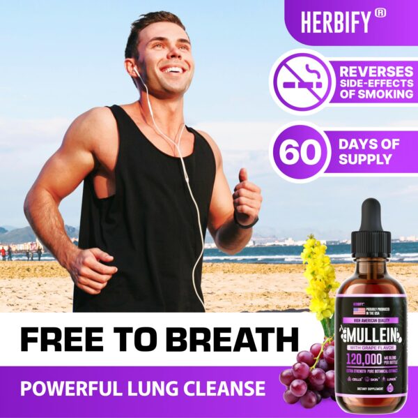 Version 1.0.0 Extracto líquido mullein sabor uva 4 oz