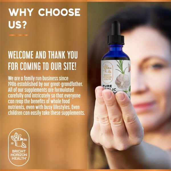 Extracto líquido natural de ajo vegano saludable