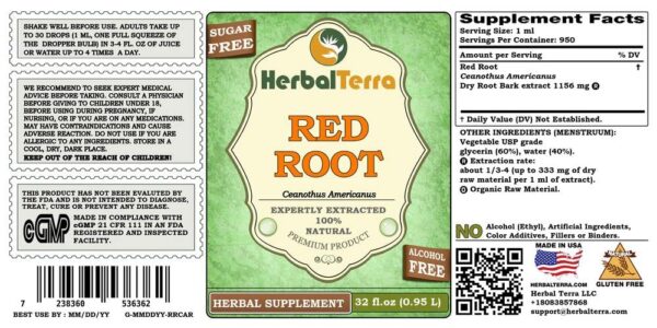Extracto líquido natural raíz roja Herbal Terra
