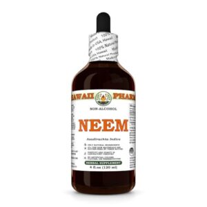 Extracto líquido neem orgánico sin alcohol botella 4oz Hawaii Pharm