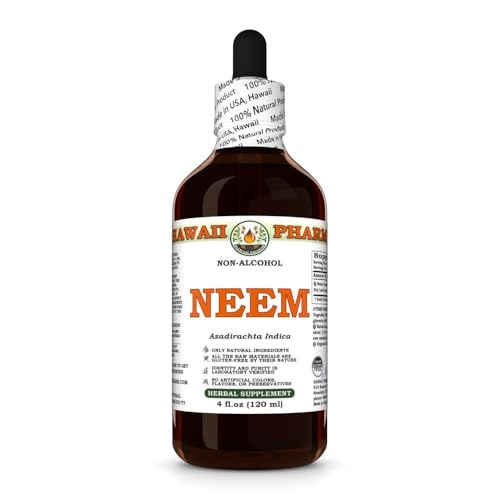 Version 1.0.0 Extracto líquido neem orgánico sin alcohol botella 4oz Hawaii Pharm