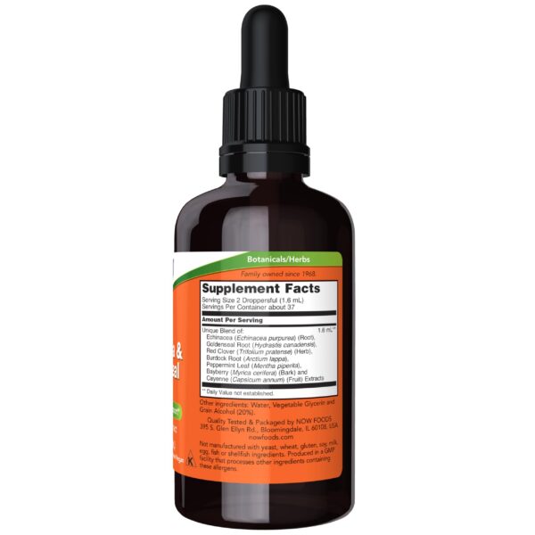 Extracto líquido NOW Foods Echinacea Goldenseal Plus vista frontal