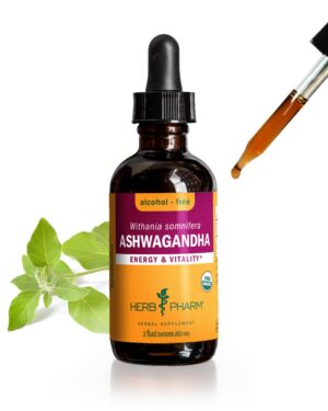 Extracto líquido orgánico de Ashwagandha Herb Pharm 2 oz