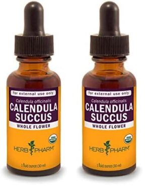 Extracto líquido orgánico de caléndula Herb Pharm botella frontal
