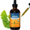 Extracto líquido orgánico Ginkgo biloba Herb Pharm botella 4 onzas