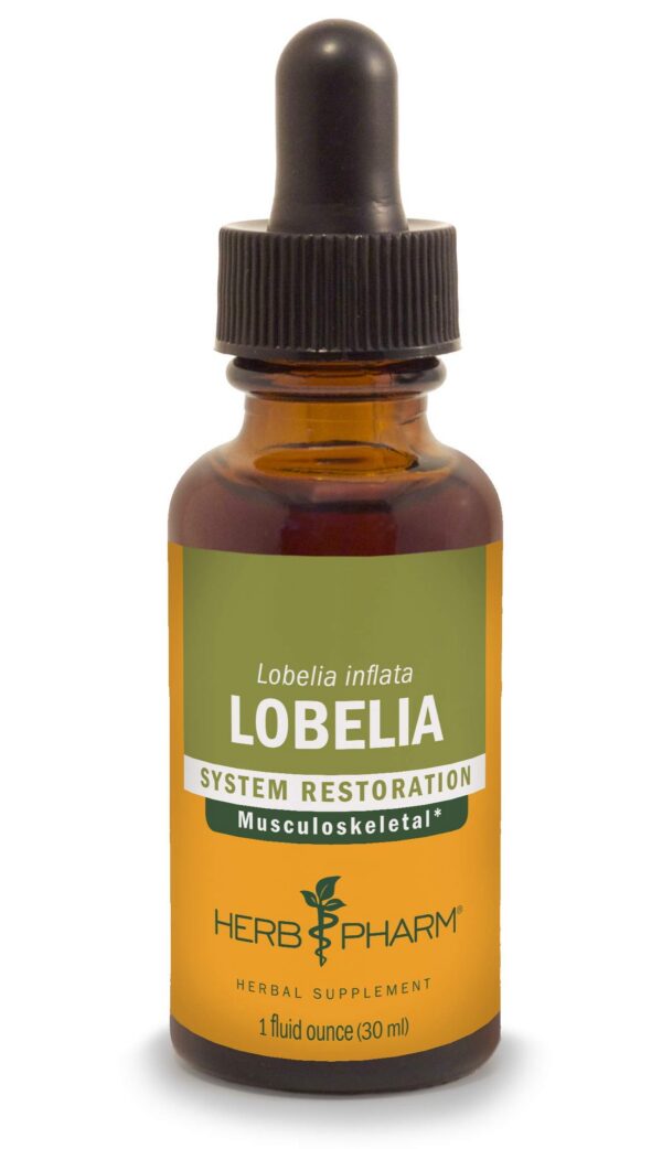 Extracto líquido orgánico de Lobelia Herb Pharm botella