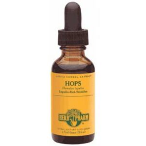 Extracto líquido orgánico de lúpulo Herb Pharm en botella