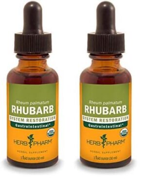 Extracto líquido orgánico de ruibarbo 1 fl oz paquete de 2 Herb Pharm