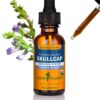 Extracto líquido orgánico skullcap Herb Pharm botella frontal