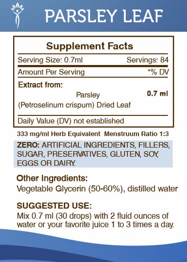 Extracto líquido perejil natural sin conservadores ni aditivos