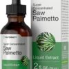 Extracto líquido Saw Palmetto Horbäach botella frontal 2 onzas