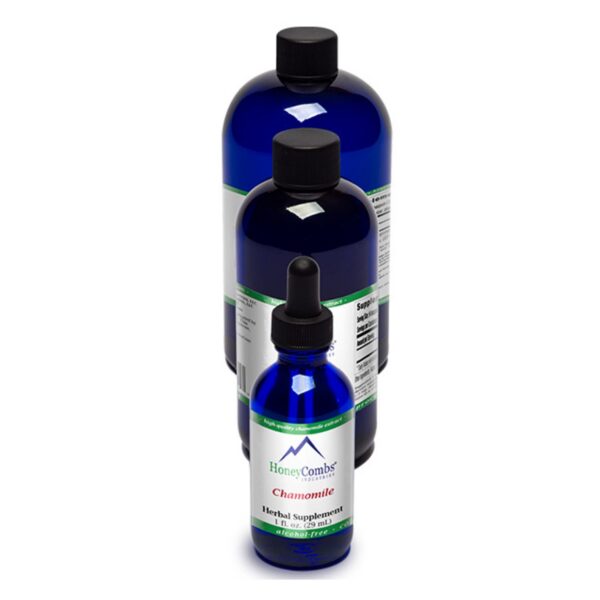 Version 1.0.0 Extracto líquido sin alcohol manzanilla HoneyCombs botella frontal