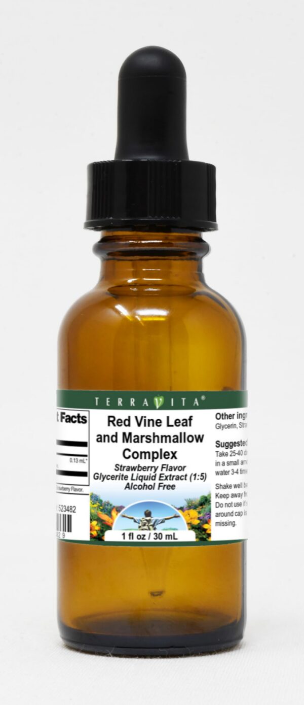 Extracto líquido Terravita hoja de vid roja y malvavisco sabor fresa