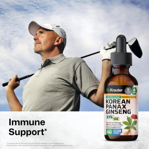 Gotas líquidas de ginseng BIO KRAUTER con gotero y botella