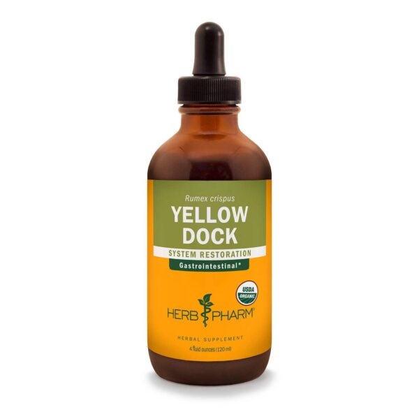 Extracto líquido Yellow Dock Herb Pharm para apoyo digestivo 4 oz