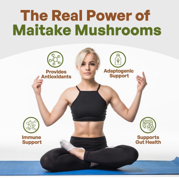 Extracto maitake polvo natural concentrado Go Nutra 8 onzas