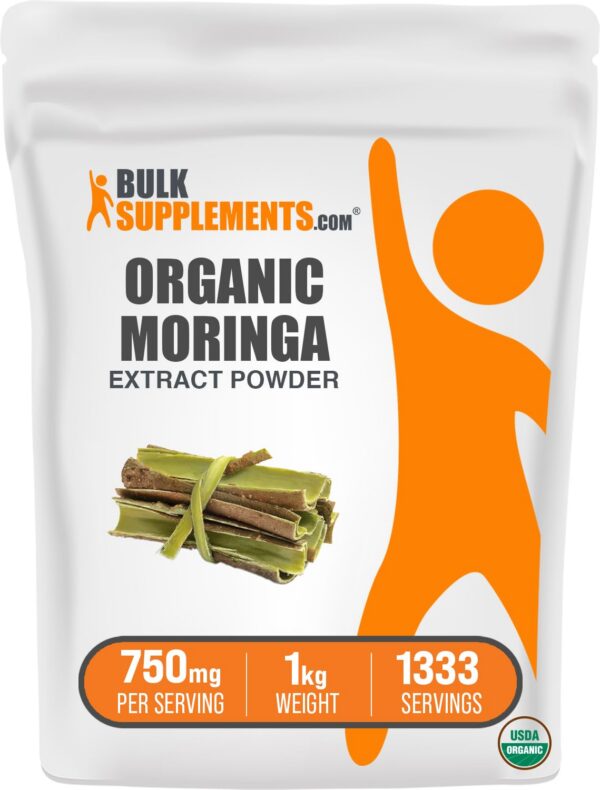 Polvo de Extracto de Moringa Orgánico en envase BulkSupplements