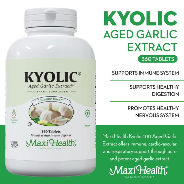 Extracto natural de ajo envejecido Kyolic para salud inmunológica