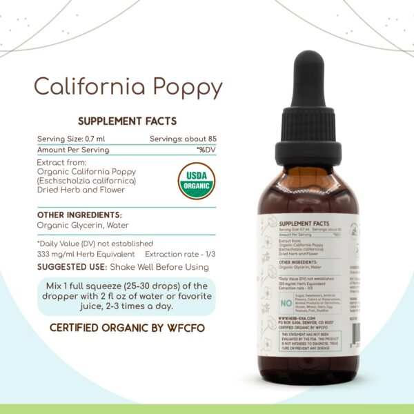 Extracto natural de Amapola de California certificado USDA