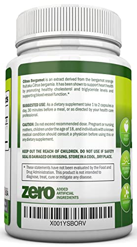 Extracto natural Citrus Bergamot 500mg NutriONN suplemento