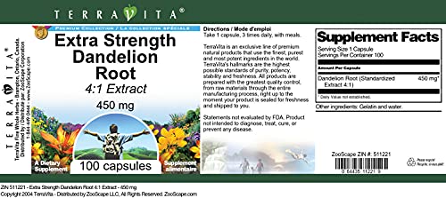 Extracto natural de diente de león TerraVita en cápsulas