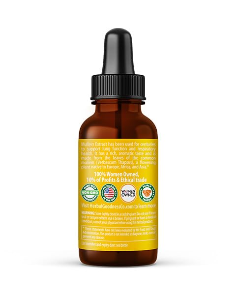 Extracto natural de Gordolobo Herbal Goodness apoyo respiratorio y digestivo