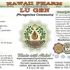 Version 1.0.0 Extracto natural sin alcohol Lu Gen de Hawaii Pharm en frasco