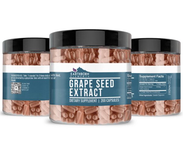 Paquete Earthborn Elements cápsulas extracto uva y frutas