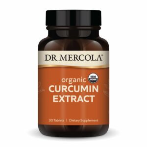 Extracto orgánico de cúrcuma Dr Mercola suplemento natural 30 tabletas