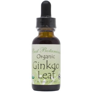 Extracto orgánico de hoja de ginkgo Best Botanicals botella frontal