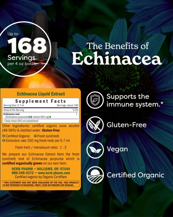 Extracto orgánico de raíz de Echinacea Herb Pharm