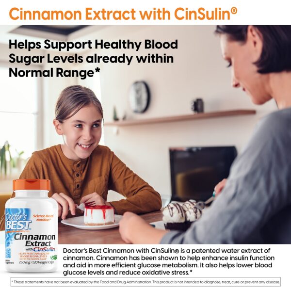 Extracto patentado canela Doctor's Best sin gluten