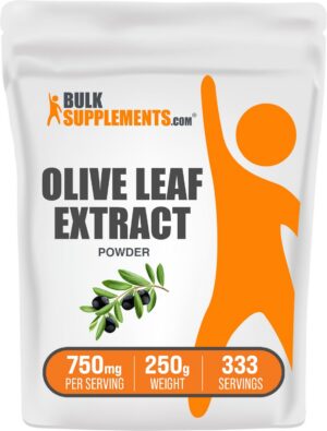 Version 1.0.0 Extracto en polvo de hoja de olivo BulkSupplements suplemento antioxidante