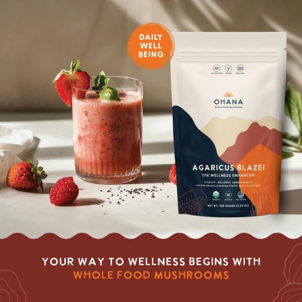 Version 1.0.0 Extracto polvo de hongo Agaricus Blazei color marrón claro