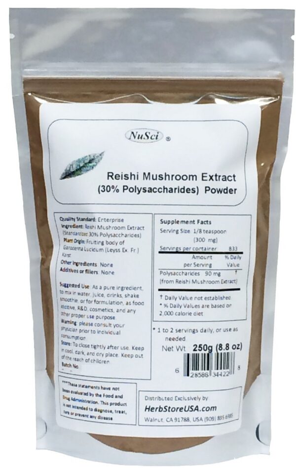 Extracto de Polvo de Hongo Reishi NuSci 30% Polisacáridos