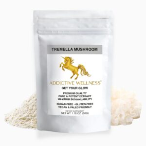 Version 1.0.0 Extracto en polvo puro de hongo Tremella en envase